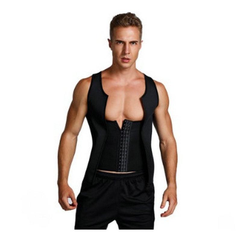 Men's Sauna Suit Tummy Control Back Support Vest - Neoprene Body Shaper for Sports and Sculpting