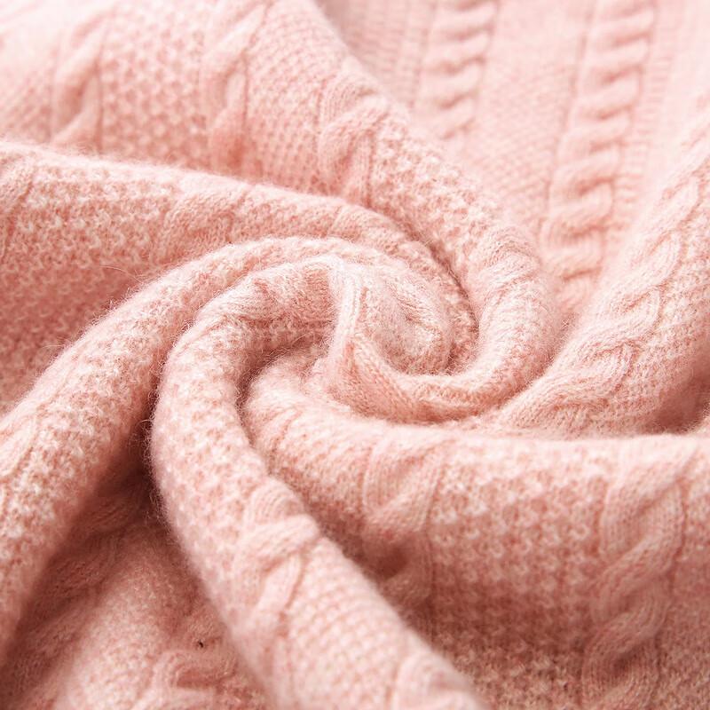 Zhaojun Women's Cable Knit Mock Neck Cashmere Sweater