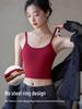 Women's American-Style Spaghetti Strap Vest with Chest Pads - Summer Lingerie Bra Top & Sleeveless Base Layer