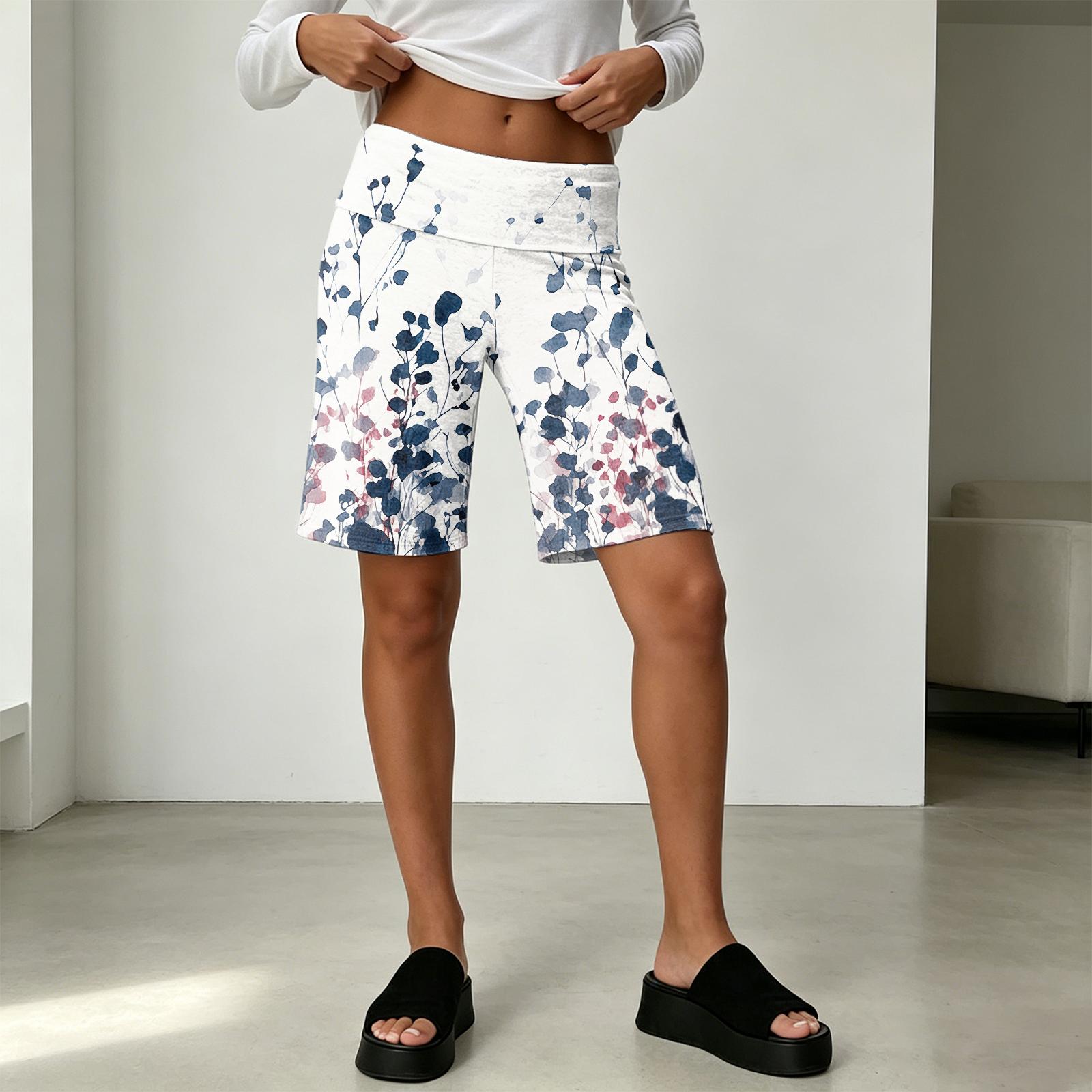 

Women s High Waist Wide Leg Shorts Summer Casual Vacation Loose Fit Lightweight Breathable Soft Fabric Comfortable Design XXL синий
