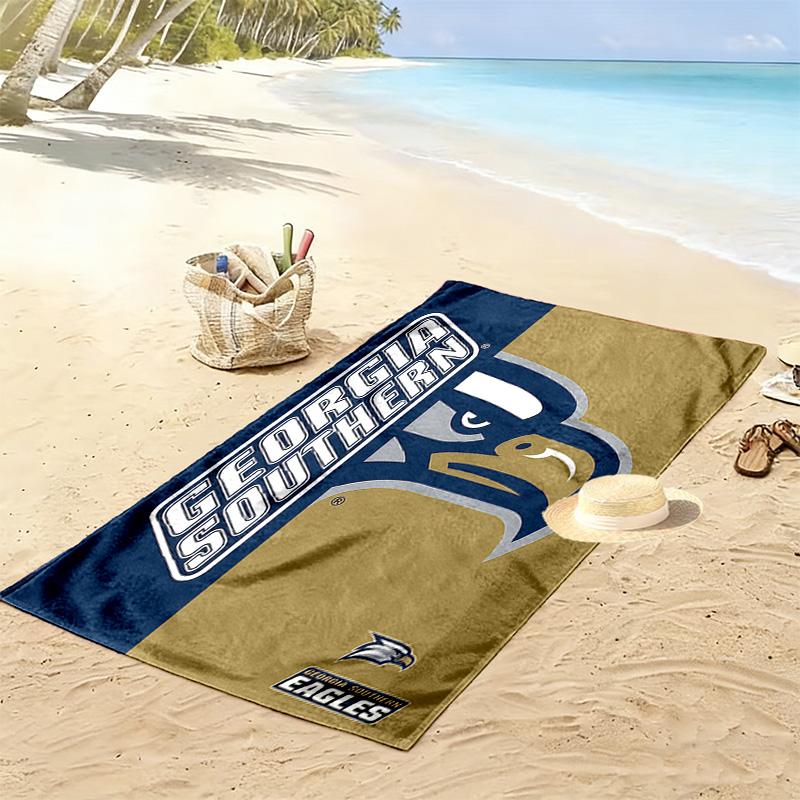 Georgia Southern Eagles Print Strandtuch, Großes Weiches Schnelltrocknendes Handtuch für Strand Camping Schwimmen