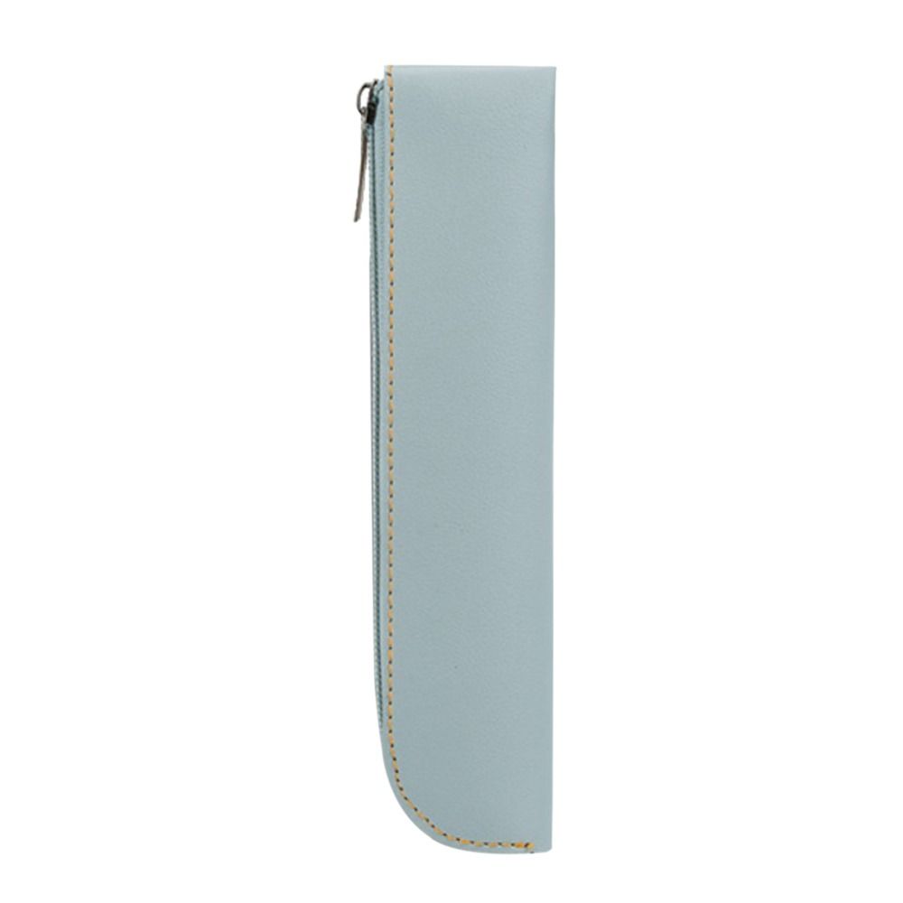 

PU Leather PU Pencil Bags Solid Color Pen Holder Pen Sleeve Pen Bags Office Supplies світло-синій колір