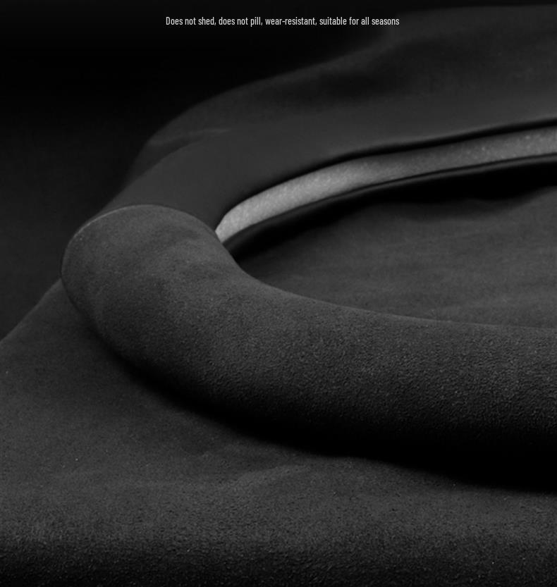 Genuine Leather Steering Wheel Cover for Toyota Camry 2006-2022 - All-Season Universal Fit with Carbon Fiber Suede