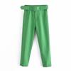 European & American Slim-Fit Straight-Leg Nine-Point Pants with Elastic Waistband