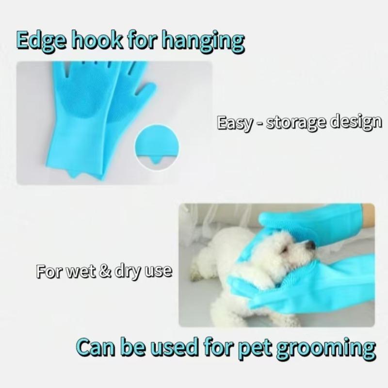 1/2/3pair Dishwashing Cleaning Gloves Silicone Dish Washing Gloves for Household Scrubber Kitchen Cleaning Tools