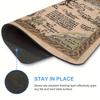 Vintage Map Rubber Mouse Pad Thick Non-Slip Base Computer Mouse Mat Desk Carpet Office Accessories Keyboard Pad Gamepad Home