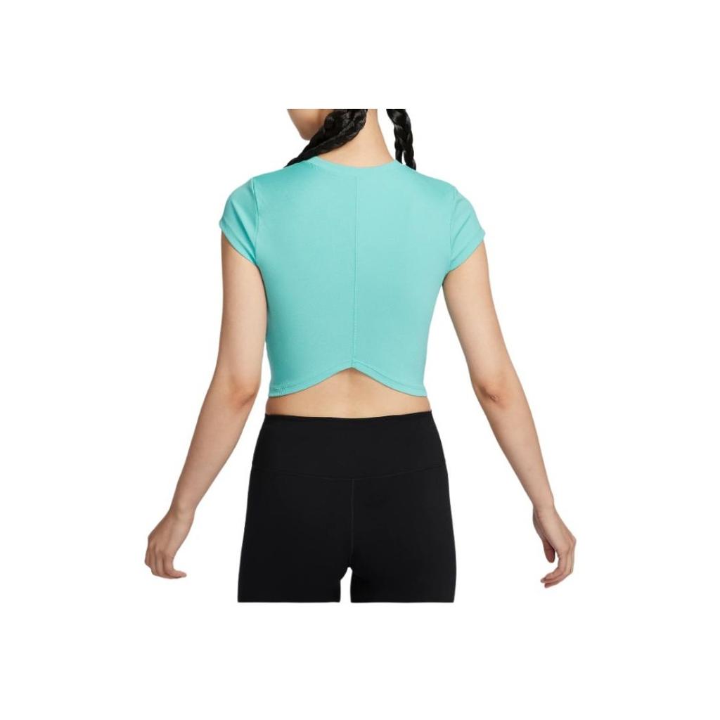Nike Solid Color Round Neck Short Sleeve Quick Dry Slim Fit T-Shirt Women tops Blue FV7875-300
