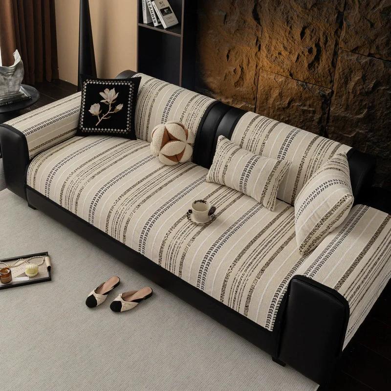 Chenille Sofa Cushion  New Four Seasons Universal Light Luxury Advanced Sense Sofa Cushion Anti-Slip Cover Cover Cloth 70x70cm