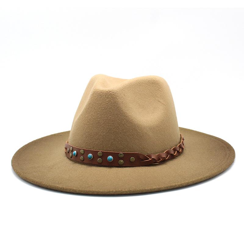 Men And Women Spray Paint Gradual Change Color Woolen Top Hat Jazz Hat