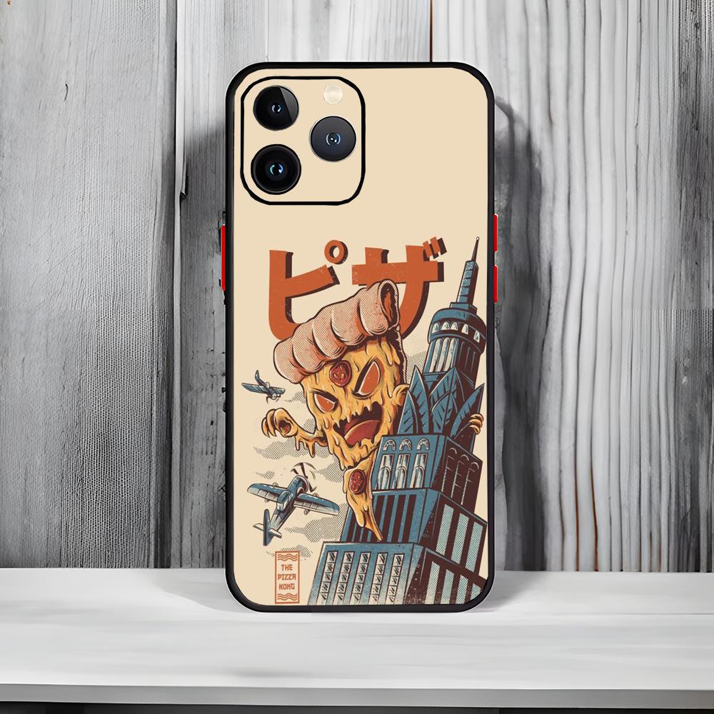 

Funny Cartoon Anime THE B-BROCCOZILLA Phone Case Black Matte Thin Phone Case For iPhone17 16 15 14 13 ProMax iphone17air