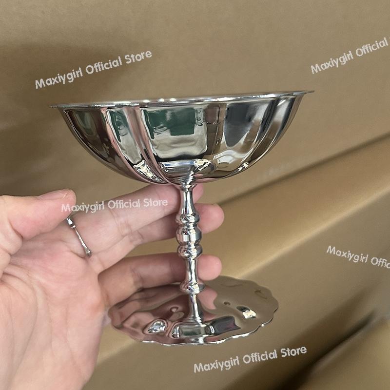 Ice Cream Cup Fruit Bowl Stainless Steel Food Container Afternoon Tea Pudding Dessert Cup Snack Dish For Bar Party Tableware