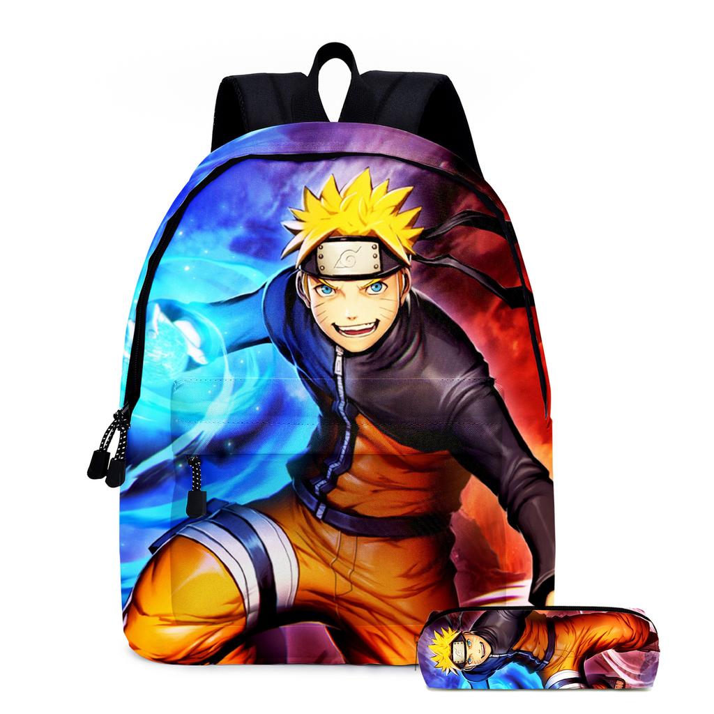 Naruto Backpack Naruto Two-Piece Set Elementary And Secondary School School Bag Children'S Backpack