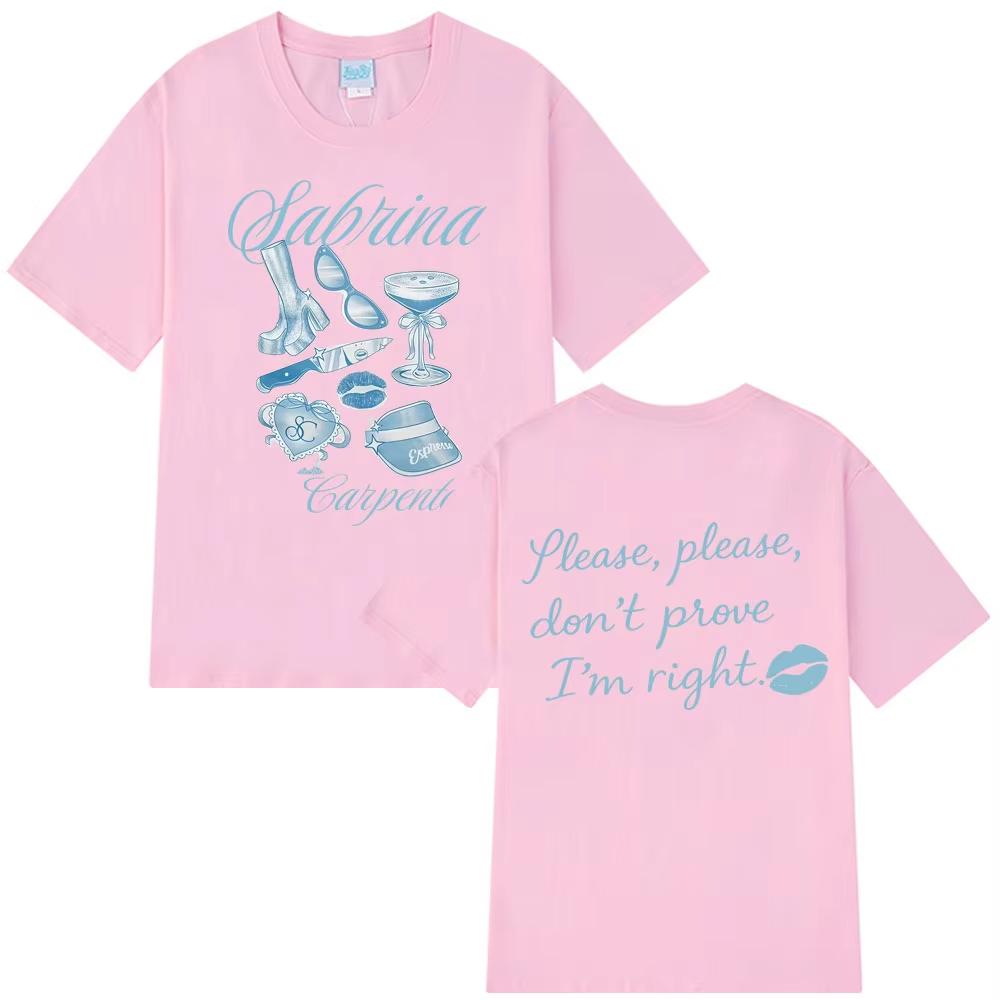

Singer Sabrina Carpenter Tour 2026 Graphic Tees Unisex Women Harajuku Tshirts Casual Shortsleeve pure Cotton Tshirts Streetwear 4XL