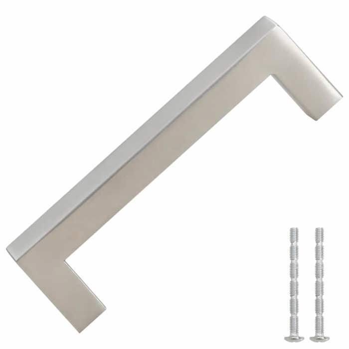 VidaXL Cabinet Handles 10 Pcs, Cupboard Handles, T-Shaped Handles Kitchen Home Interior, Silver 96 Mm Steel 155381
