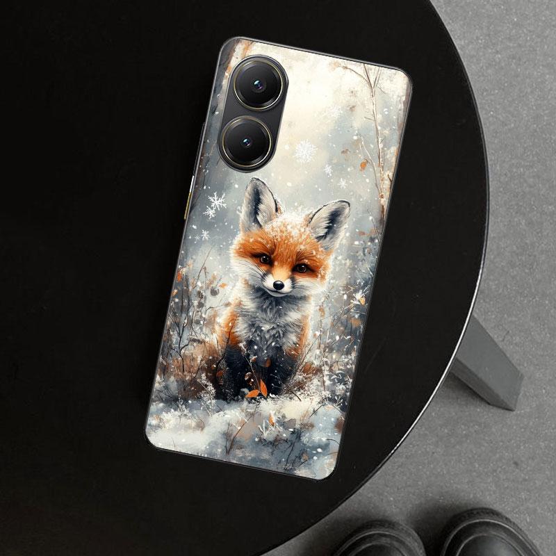 Animal Fox Phone Case Cover for Xiaomi Poco X6 X5 X7 Pro F7 Ultra Redmi 15C 15 13C 13 12C 12 10C 10 10A 9C 9A 9T 9 Coque Poco X6