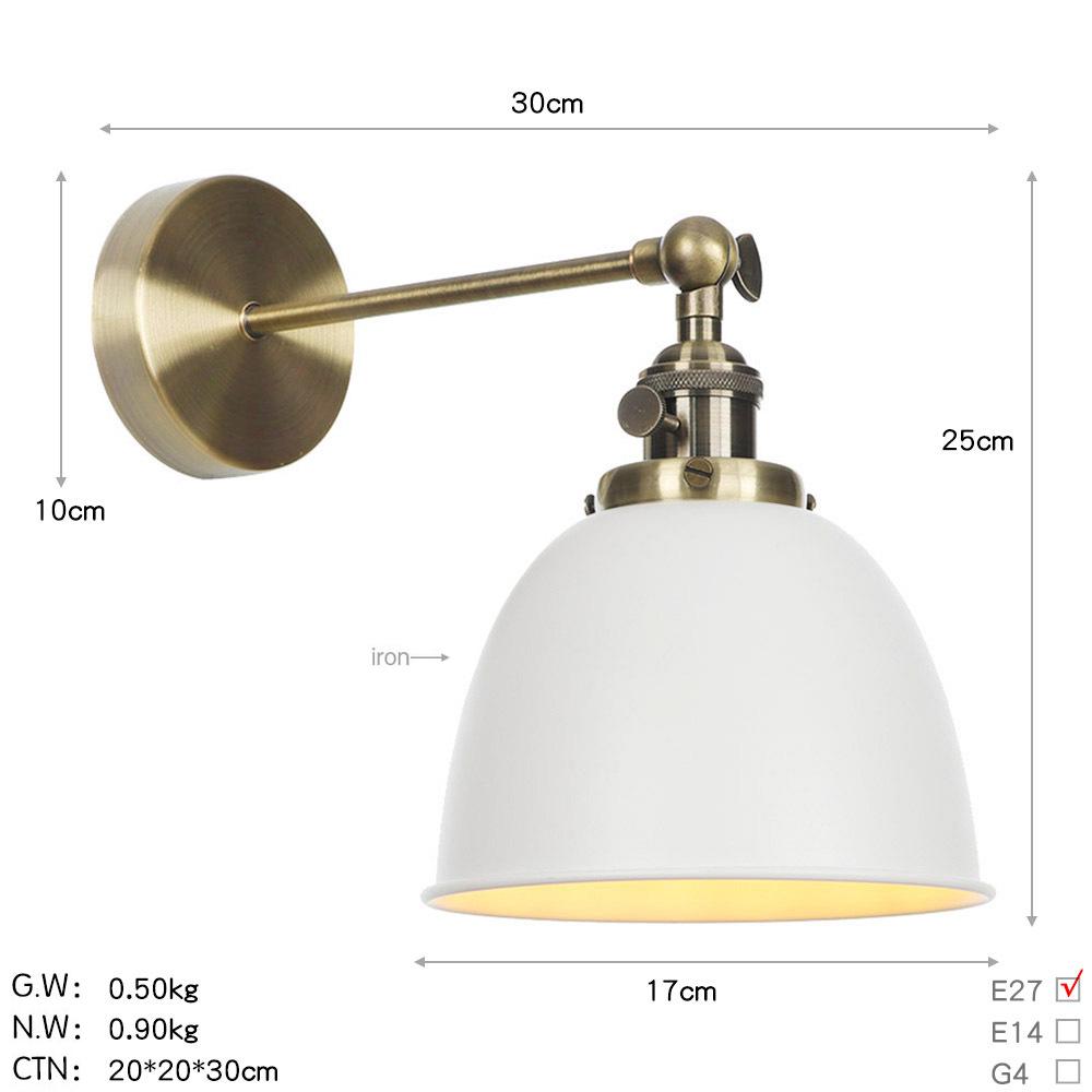

Винтажные промышленные настенные светильники и лампы Ретро настенные светильники 110 В-220 В E27 для спальни, ванной, балкона, бара, прохода, лампа No Bulb белый