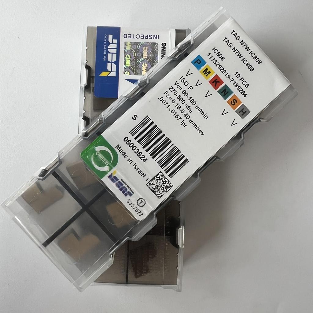 ISCAR / TAGN7W IC808 / Industrial indexable carbide inserts 10 Pcs