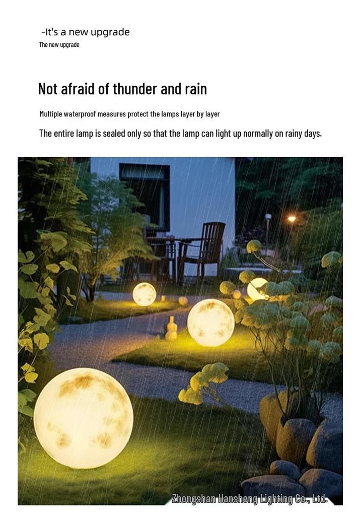 Solar-Powered Outdoor Moon Lamp: Waterproof Atmosphere Light for Gardens, Villas, and Terraces