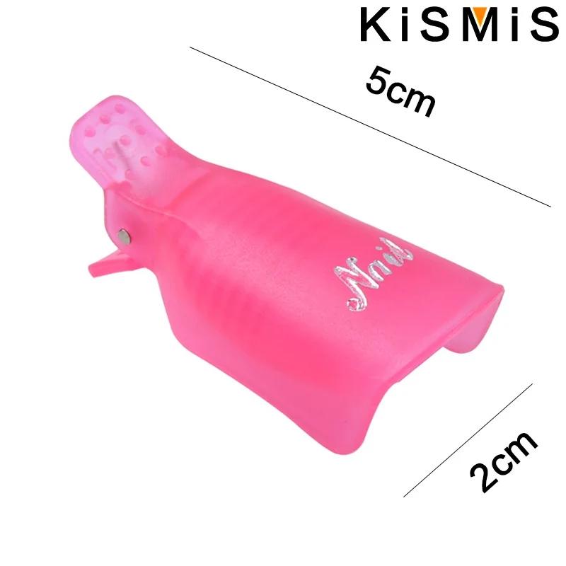 10Pcs Bag Colorful Acrylic Nail Art Soak Off Clips Nails Cleaning Manicure UV Gel Polish Wrap Tools Fingers