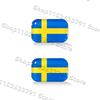 4 pièces Créatif 3D Époxy Silicone Drapeau Suédois Emblème Poignée de Porte de Voiture Autocollant Décoratif Pour Volvo XC40 XC60 XC90 V60 V40 S90 S60
