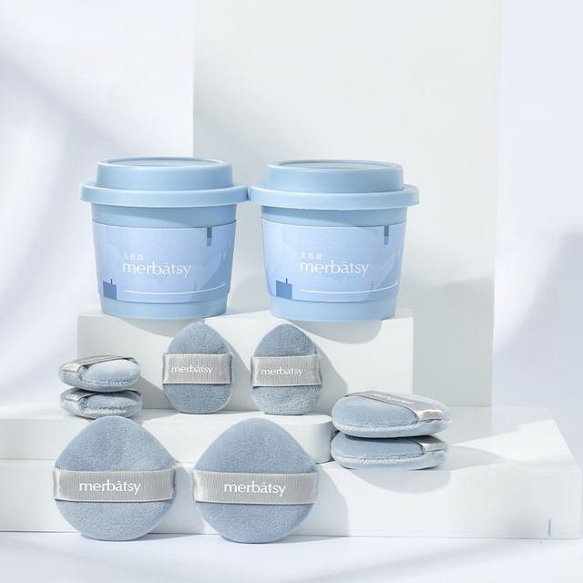 Jericoure - Set of 8: Powder Puff (Various Designs) Blue