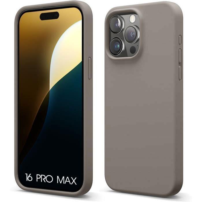 Coque de protection - booling - iphone 16 pro max - silicone souple - gris - anti-rayures