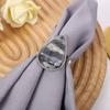 Stone Texture Metal Napkin Rings with European Style Suitable for Hotel and Restaurant Dining Tables Set of 6 Rings