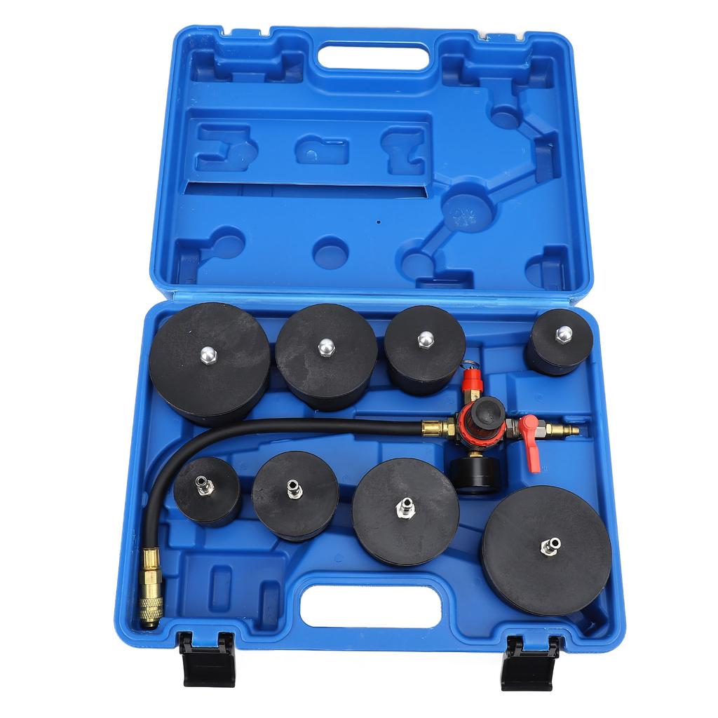 9 Pcs Turbo System Leakage Tester Turbocharger Air Pressure Guage Intercoolers Radiators Hose Leaks Test with 35mm To