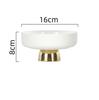 Color Stripe High Foot Shape Ceramic Plate Living Room Fruit Plate Dessert Bowl  Snacks Dishes Home Furnishing Trinket Dish