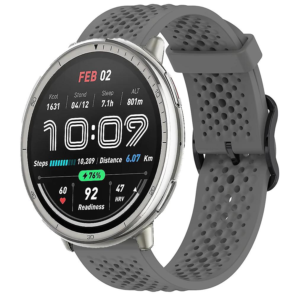 20m Silikonarmband für Amazfit Active 2 Armband Sport Austauschbares Armband für Amazfit GTS 4 mini 3 2 2e/Bip 3/3 Pro/Bip U Pro Band
