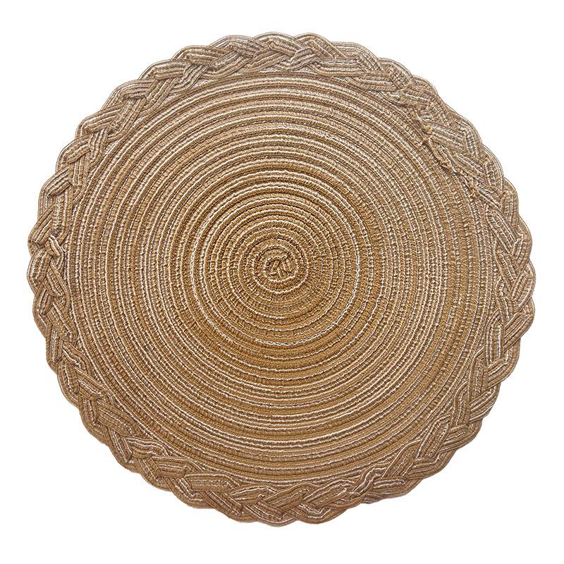 Nordic Round Cotton Yarn Placemat Lace Heat-Resistant Coaster for Daily Use