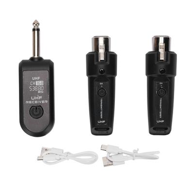 Wireless Microphone Transmitter Receiver XLR Microphone Wireless System Rechargeable Wireless Mic