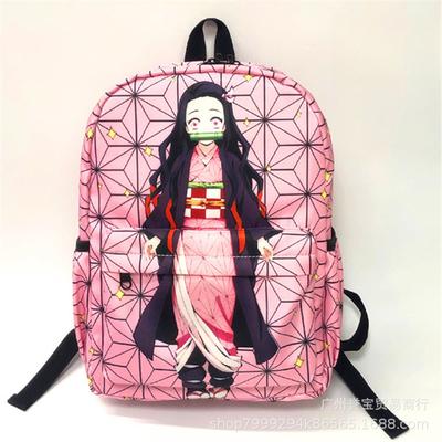 Japan Cartoon Comics Demon Slayer Cute Cartoon Backpack Student Casual Travel Backpack 0014