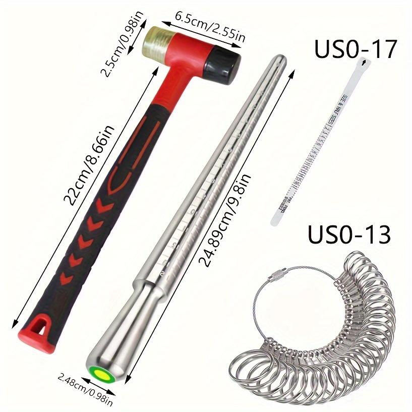 Ring Size Measurement Tool Kit Including a Finger Size Gauge And a Mandrel for Measuring Ring Sizes Jewelry Size Assessment