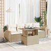 VidaXL Garden Lounge Set with Cushions 5 Pcs Beige Braided Resin 3326559