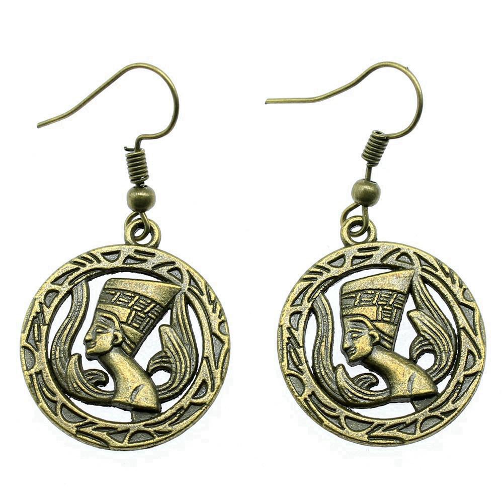 Ankh Cross Dangle Earrings Ancient Egyptian Symbol Drop Earrings Gothic Occult Themed Jewelry