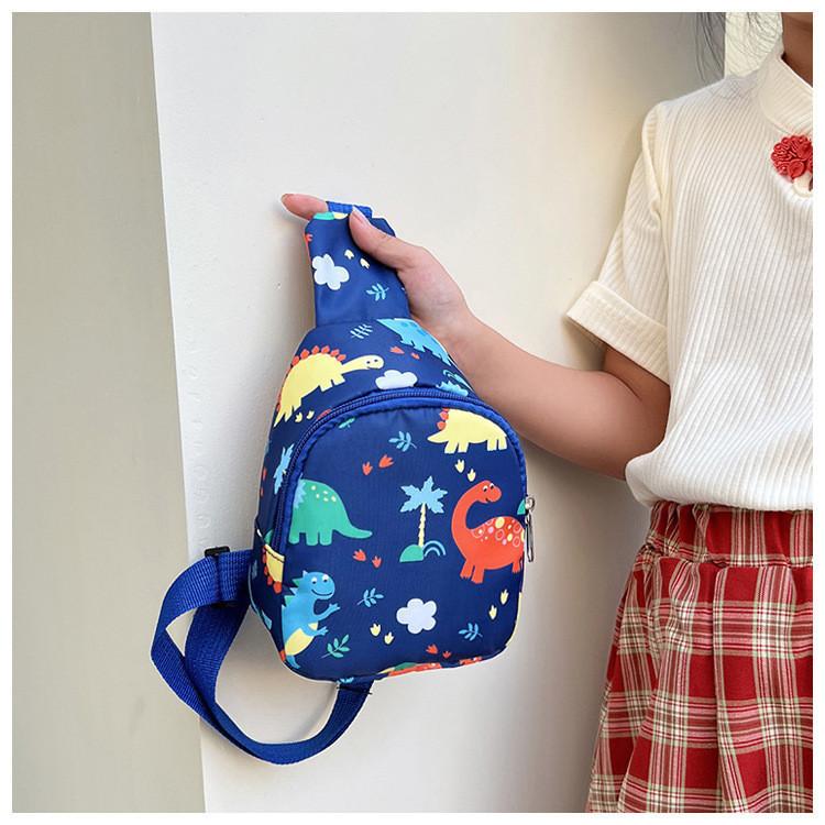 Fun And Charming Dinosaur Print Crossbody Bag For Kids Made Of Breathable Nylon