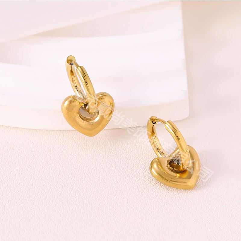 European and American stainless steel earrings, high-end fashion and versatile earrings, niche INS trend simple earrings