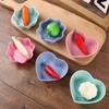 Wheat Straw+PP Material Heart,Flower Shape Tableware Mini Bowls Kitchen Supplies Seasoning Dish