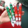 Creative Ten-Color Christmas Ballpoint Pen for Students - Multi-Color Diary Pen & Prize Gift