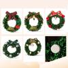 1PC Green Cute Christmas Fridge Magnet Holiday Decor Magnetic Disc with Floral Wreath Gifts For Friends Plastic Home Decor