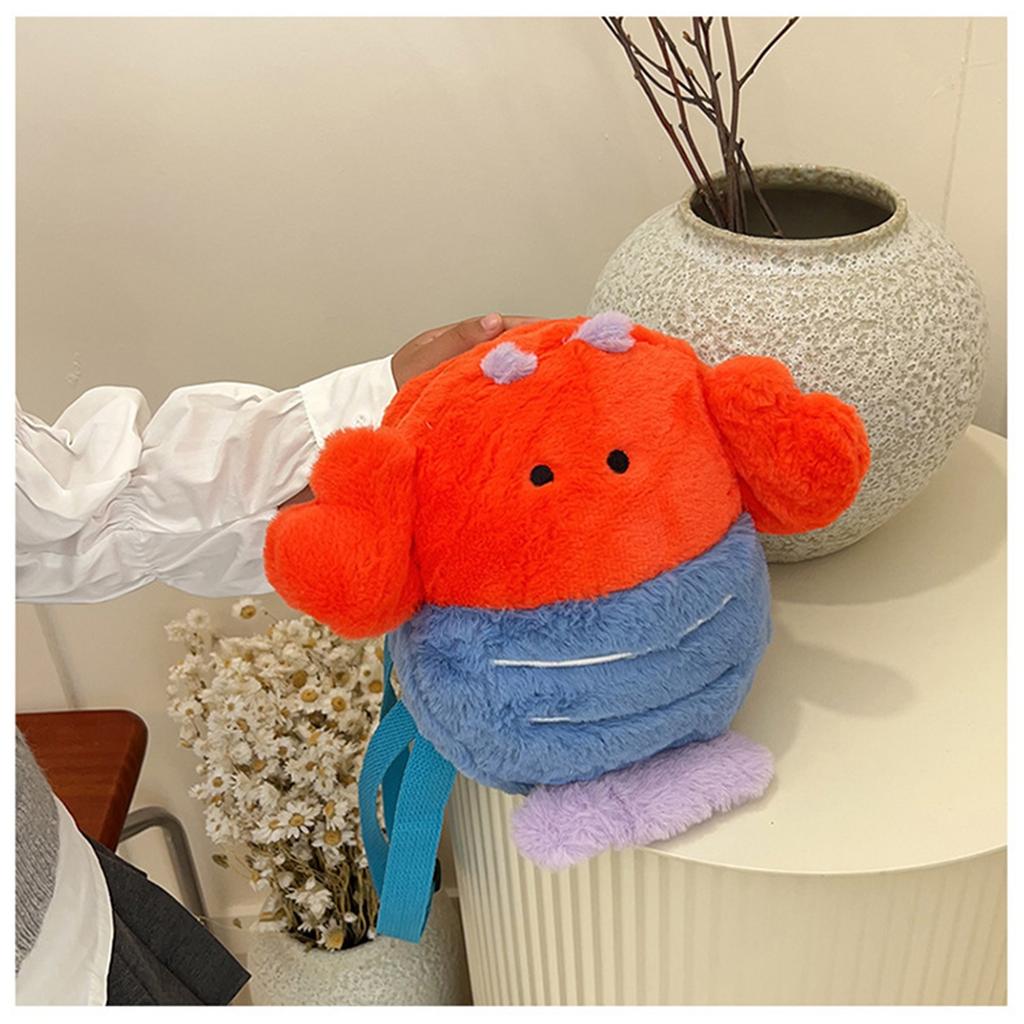 Cartoon Plush Backpack, Cute Sea Animal Doll Bag, A Stylish Backpack For Girls For Everyday Use And Commuting