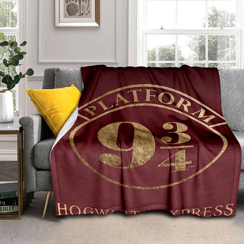 1pc Platform 9? Cartoon Blanket,Portable Throw for Travel & Camping, All Season Cozy Blanket,Ideal Gift