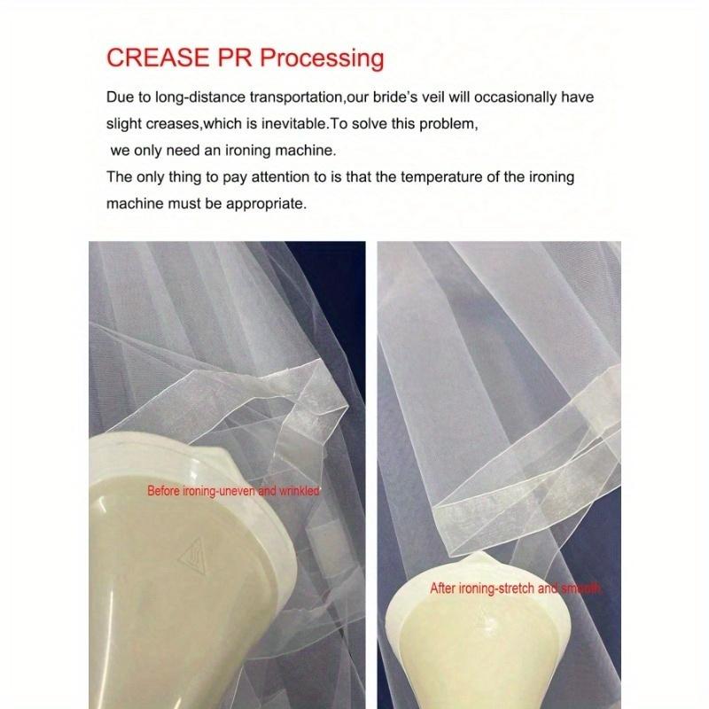 1pc Bow & Pearl Decor Bride Wedding Short Veil, Cute & Simple Edged Design