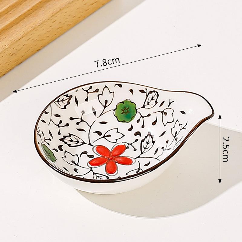 Japanske Mini Keramiske Tallerkener Barbecue Dipping Sashimi Sushi Soyasaus Retter Hjem Skrivebord Snacks Frukt Dessert Tallerkener