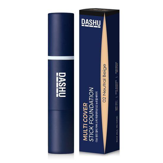 Dashu Men's Natural Makeup Project (Stick Foundation No. 2 + Eyebrow Pencil Natural Gray)