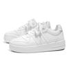 Men's Autumn Leather Breathable Casual Sneakers - Trendy All-Match White Shoes for Teenagers and Students