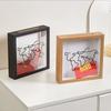 Acrylic Storage Frames Concert Plane Tickets Stub Box Travel Memory Case Postcards Photo Display Frame Desktop Wall Decoration