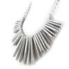 Les Trésors De Lily [N0302] - Silver 'Kilimanjaro' Necklace