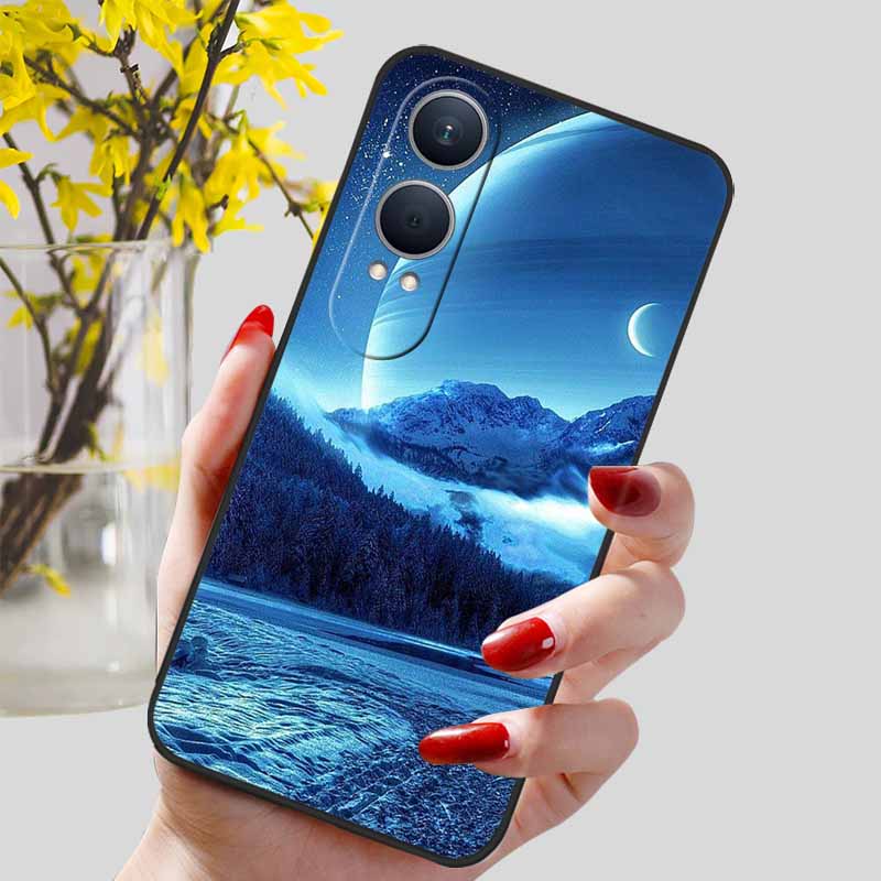 For OnePlus Nord CE4 Lite 5G Case Flowers Silicon Soft TPU Phone Cases for One plus Nord CE 4 Lite 4Lite Protect Bumper Covers